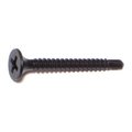 Buildright Self-Drilling Screw, #6 x 1-1/4 in, Black Phosphate Steel Flat Head Phillips Drive, 243 PK 08857